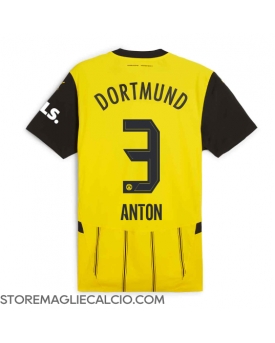 Borussia Dortmund Waldemar Anton #3 Maglia Gara Casa Repliche 2024-25 Maniche Corte